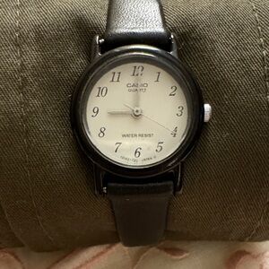 Casio Black Watch with White Dial